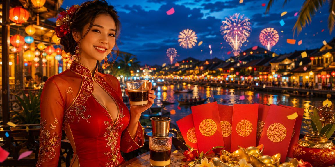 Người dùng tại Hội An thư giãn bên tách cà phê và tham gia giải trí có trách nhiệm